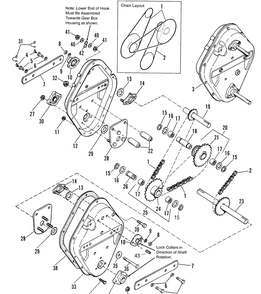 Housing Group Diagram and Parts List for 1695419  Briggs and Stratton Tiller